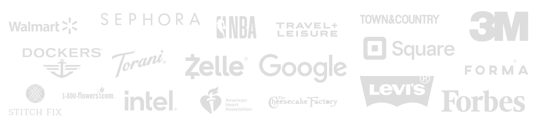 Logos of clients we have hosted at Flash.